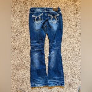 Big Star Maddie Women's Blue Bootcut Jeans with Embroidered Back Pockets 28x30"